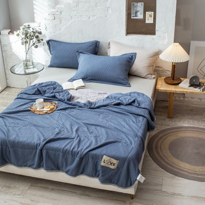 黛丝丹奴家纺超柔a类针织棉裸睡天竺棉单人被可机洗水洗空调被家用双人夏凉被子