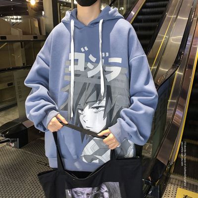 冬季卫衣男士加绒卡通动漫休闲连帽韩版潮流学生港风宽松情侣外套