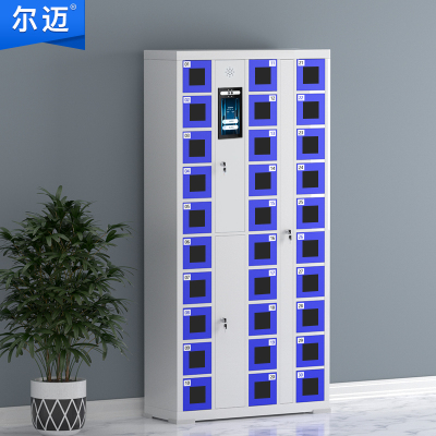 尔迈 智能手机柜电子存包柜存放柜寄存柜30门亚克力窗人脸识别充电款