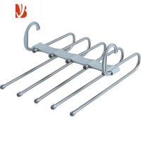 三维工匠不锈钢伸缩折叠多多层裤架裤子衣架家用魔术裤夹衣柜收纳器