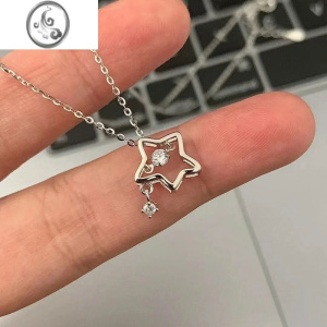 JiMi饰品银银s925五角星星项链甜美少女锁骨链女闺蜜礼物