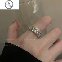 JiMi西太后同款双层锆石戒指女生小众设计高级感可调节指环气质食指戒