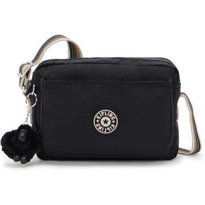 Kipling凯浦林单肩包女便携大容量实用耐用黑色条纹装饰