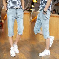 【尚新】夏季新款男短裤潮男士七分裤韩版修身牛仔休闲7分裤纯棉薄裤