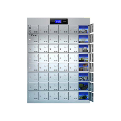 利特莱依不锈钢员工食堂消毒碗柜餐厅紫外线高温餐盘餐具柜多格饭盒储物柜48门碗柜 紫外线消毒