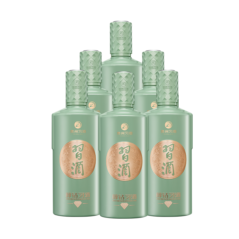 习酒醇钻习酒 酱香型白酒 53度 500ml*6瓶 成箱装 贵州白酒