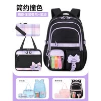书包可爱学生小学初中双肩包软布护脊轻便大容量女童背包