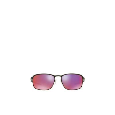 欧克利(OAKLEY)女款紫色矩形金属太阳镜时尚百搭修饰脸型有色镜片 粉色