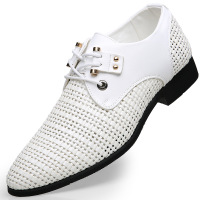 男士皮鞋镂空夏季商务正装编织凉鞋真皮洞洞男鞋