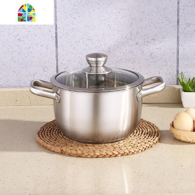 封后304不锈钢汤锅蒸锅两用2层蒸饭锅家用小号煲汤锅煮粥锅18 20-24CM FENG 内径20CM单汤锅[SUS30