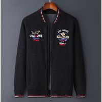 JEEP SPIRIT吉普秋冬季新款男毛衣加绒加厚保暖简约外套