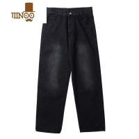 YANXU欧美高街vibe裤子男款美式复古牛仔裤潮牌直筒宽松阔腿长裤