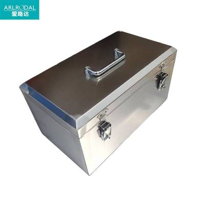 爱路达不锈钢手提工具箱可定制 40*24*22cm无隔层/个