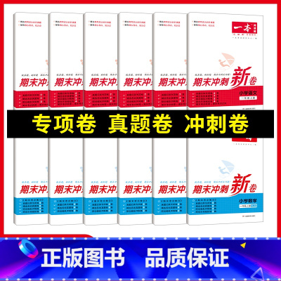 语文数学 五年级上 [正版]小学语文数学期末冲刺100分上下册RJ版12345年级专项模拟真题冲刺卷人教 期中期末冲刺1