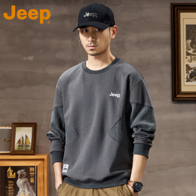 JEEP吉普美式休闲卫衣男士春秋季新款潮流百搭宽松打底长袖上衣