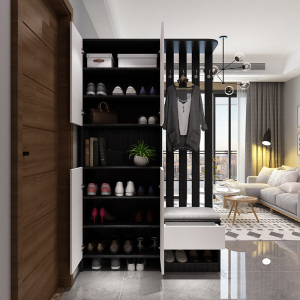 森美人进玄关柜鞋柜一体现代简约入户家用客厅口玄关轻奢风隔断屏风