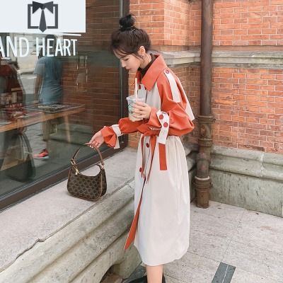 SUNTEK小个子风衣女2021年春秋新款韩版宽松百搭中长款过膝修身气质外套风衣