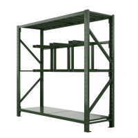 风雷动消防铁锹镐农具摆放架安保装备器材存放架绿色盾牌货架锹镐架重型-主架