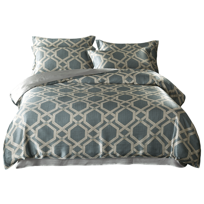 美帮汇喷绘真丝四件套桑蚕丝数码印花丝绸床单被套1.8m真丝用品