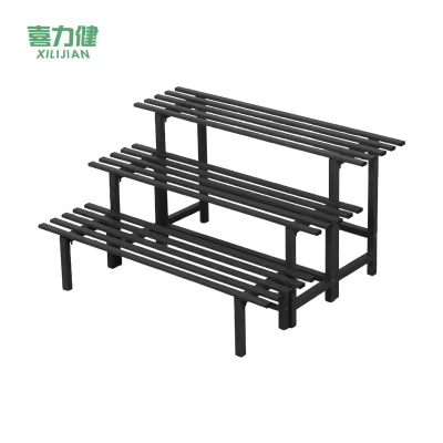 喜力健 铁艺阶梯花架 一层黑色-高25CM 个
