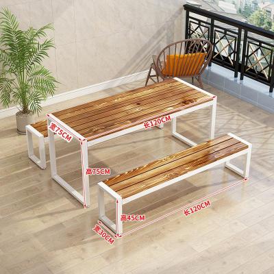 金菲罗格户外休闲实木桌椅组合颜色备注 1.2米桌子+2凳子