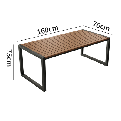 苏宁 金菲罗格 办公家具 户外休闲防腐木单桌 长桌160*70