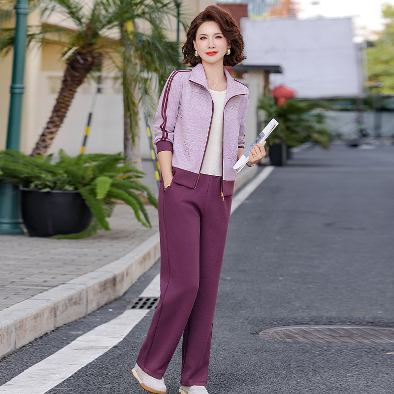 气质休闲中年装女套装40-60岁洋气妈妈装两件套衣服50岁中老年女