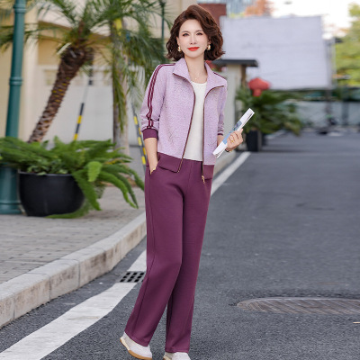 气质休闲中年装女套装40-60岁洋气妈妈装两件套衣服50岁中老年女