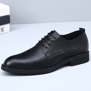 时尚英伦男鞋真皮韩版透气正装商务皮鞋男士青年软面舒适休闲婚鞋