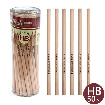 晨光 M&G 原木铅笔 AWP30401 HB (黑色) 50支/筒 1筒