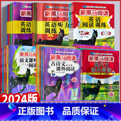 2本套装)古诗文+课外阅读A版 小学二年级 [正版]2024版新黑马阅读 小学一二三四五六年级语文现代文阅读古诗文阅读课