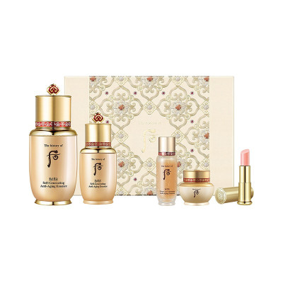 假一赔十-后(Whoo)护肤套装密贴套盒秘贴精华水乳护肤化妆品秘贴五件套(高保湿抗皱)