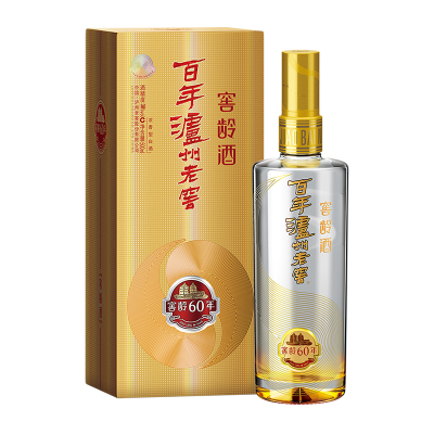 泸州老窖 百年老窖 窖龄60年 38度500ml 浓香型白酒 单瓶