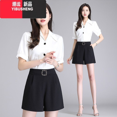 YIBUSHENG2024季韩版简约阔腿裤新款高腰百搭休闲裤西装女薄款