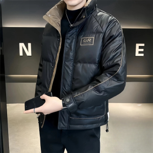 啄木鸟2025潮男立领羽绒棉服男士秋冬新款外套保暖帅气百搭棉衣XN