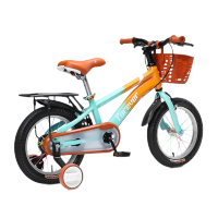 永久永久儿童自行车6-10岁男女款辅助轮自行车小孩宝宝单车脚踏童车 青橙 单速 辐条轮 高碳钢 14寸
