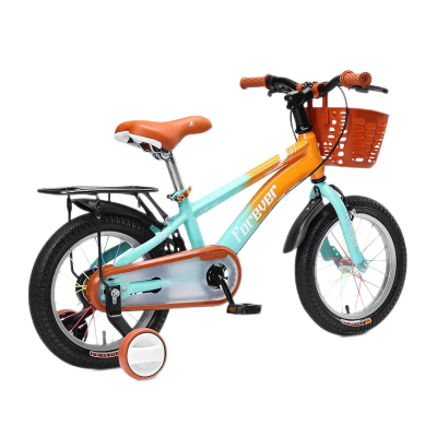 永久永久儿童自行车6-10岁男女款辅助轮自行车小孩宝宝单车脚踏童车 青橙 单速 辐条轮 高碳钢 14寸