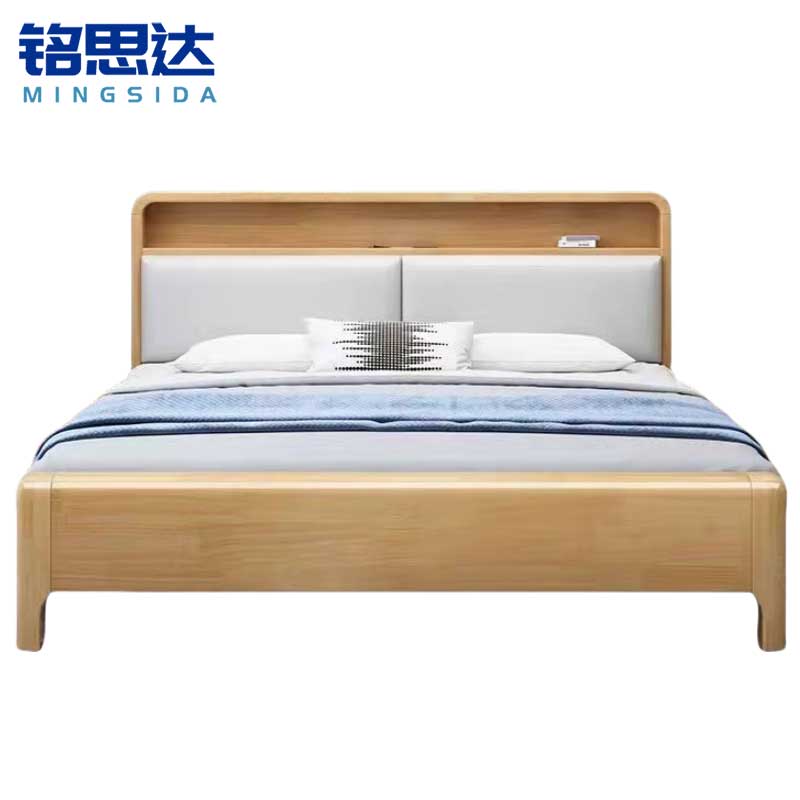 铭思达实木软包床