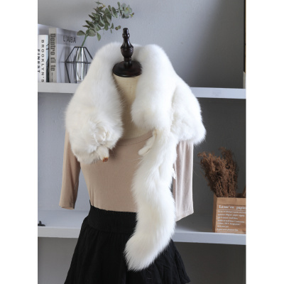 狐狸围脖整只 真狐狸毛领子整张狐狸皮 冬季男女通用围巾披肩