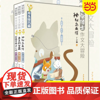 正版童书 猫博士作文大冒险(全三册)故事文学作文技巧三本组上海少年儿童出版社鱼王的宝藏 神秘岛来信 地铁营救192小时