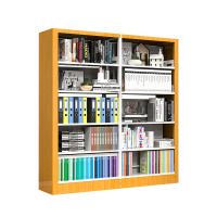 晋舰 书架学校图书馆阅览室书籍架落地资料档案架红色黄色 双面一列二