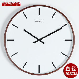 极客库GEEKCOOK简约现代客厅时钟卧室20英寸50.8cm挂钟创意艺术石英钟表工艺墙钟GK1313058