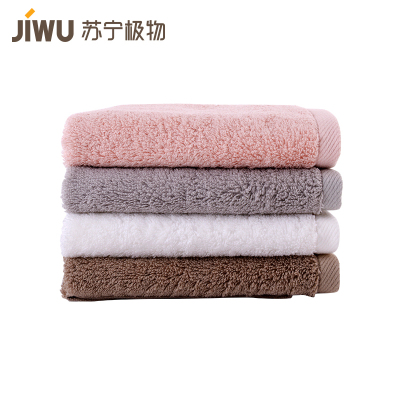 苏宁极物埃及进口长绒棉方巾（四条装）男女生儿童青春系小方巾纯棉婴儿面巾（四条装）34*34CM粉+蓝+灰+咖