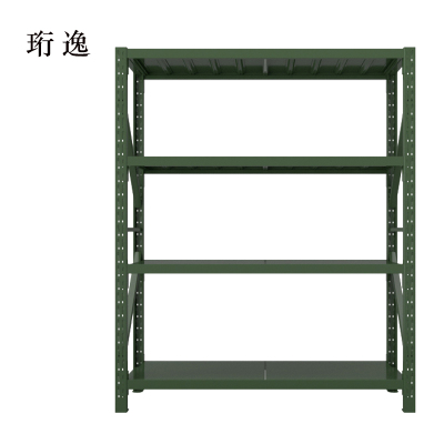 珩逸装备器材存放架军绿色拆装盾牌货架1.5米长存放架1500*600*2000