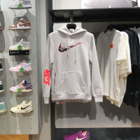 NIKE耐克连帽卫衣运动休闲加绒保暖针织男装套头衫HQ4746-016 D