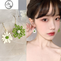 JiMi不对称雏菊花朵耳环2023年新款潮独特韩国气质耳夹女网红百搭耳饰