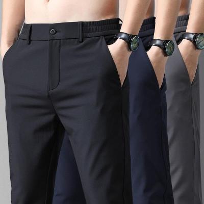 夏季西裤男士修身直筒休闲裤坠感弹力西装裤上班商务正装长裤子男莎丞