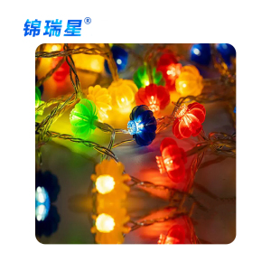 锦瑞星装饰彩灯红灯笼灯串加密插电款50m/个