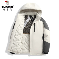 啄木鸟2025冬季男士新款加厚棉衣冲锋衣男女款防风保暖棉服外套潮