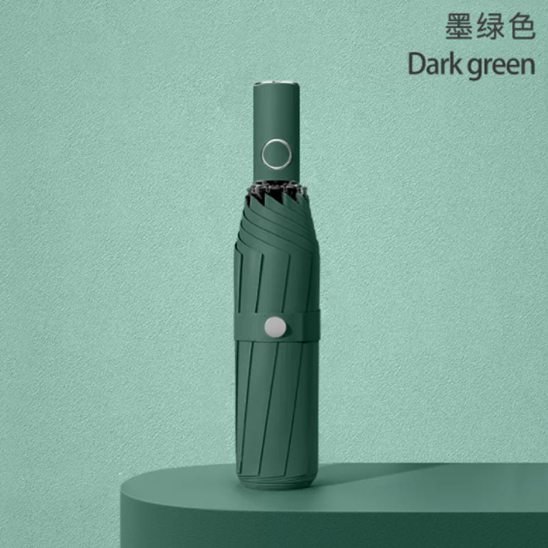嘉创优品 全自动雨伞 晴雨两用太阳伞 防晒防紫外线折叠加大抗风暴 遮阳伞 墨玉绿